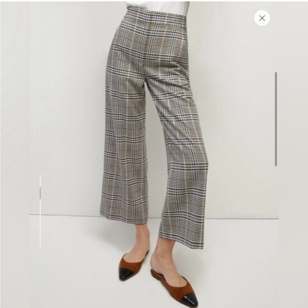 Veronica Beard Brixton Heritage Check Plaid Wide Leg Pants 2